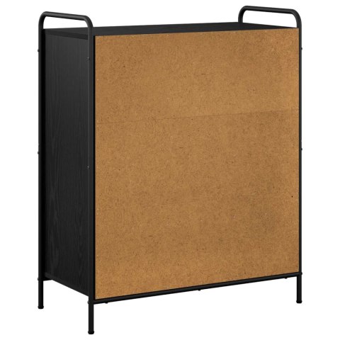 SZAFKA NA BUTY 76 X 36,5 X 93 CM DREWNO INŻYNIERYJNE CZARNY DĄB
