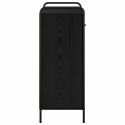 SZAFKA NA BUTY 76 X 36,5 X 93 CM DREWNO INŻYNIERYJNE CZARNY DĄB