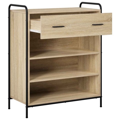 SZAFKA NA BUTY 76 X 36,5 X 93 CM DREWNO INŻYNIERYJNE DĄB SONOMA