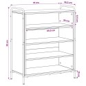 SZAFKA NA BUTY 76 X 36,5 X 93 CM DREWNO INŻYNIERYJNE DĄB SONOMA