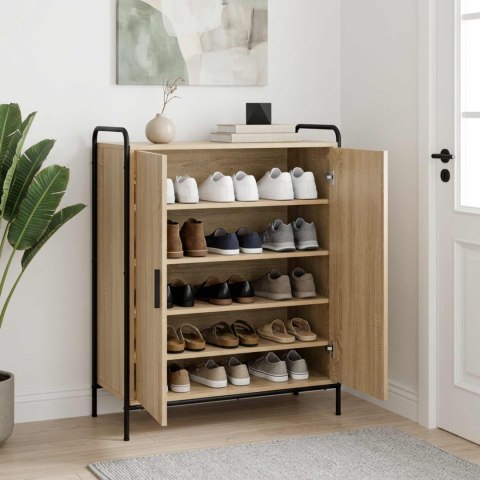 SZAFKA NA BUTY 76 X 36,5 X 93 CM DREWNO INŻYNIERYJNE DĄB SONOMA