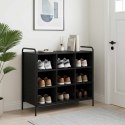 SZAFKA NA BUTY 85 X 39,5 X 75 CM DREWNO INŻYNIERYJNE CZARNY DĄB