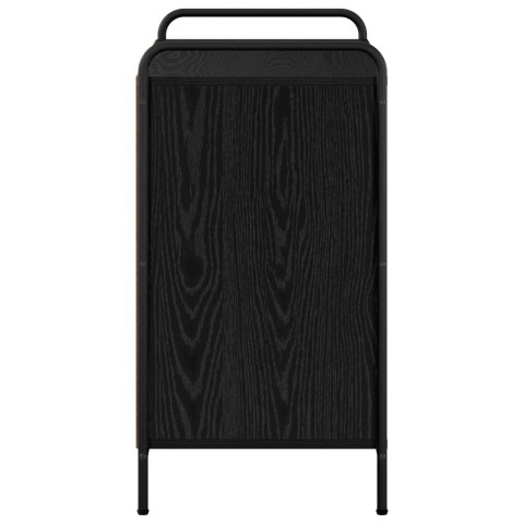 SZAFKA NA BUTY 85 X 39,5 X 75 CM DREWNO INŻYNIERYJNE CZARNY DĄB