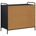 SZAFKA NA BUTY 85 X 39,5 X 75 CM DREWNO INŻYNIERYJNE CZARNY DĄB
