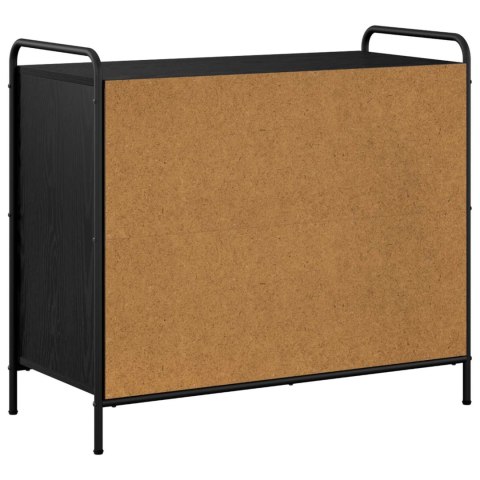 SZAFKA NA BUTY 85 X 39,5 X 75 CM DREWNO INŻYNIERYJNE CZARNY DĄB