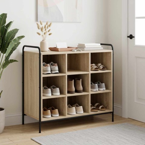 SZAFKA NA BUTY 85 X 39,5 X 75 CM DREWNO INŻYNIERYJNE DĄB SONOMA