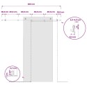 ZESTAW OKUĆ DO DRZWI PRZESUWNYCH 200 CM STAL CZARNY