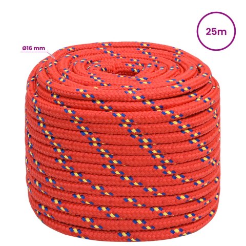 WIELOFUNKCYJNA LINA GOSPODARCZA 16 MM 25 M CZERWONY PP