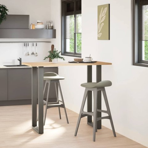 VidaXL Nogi do stołu barowego w kształcie litery U 2 szt. Antracyt 40x(110-111) cm Stal
