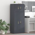 SZAFKA DO PRZECHOWYWANIA 2 SZT. ANTRACYT 60 X 40 X 145 CM STAL