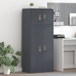 SZAFKA DO PRZECHOWYWANIA 2 SZT. ANTRACYT 60 X 40 X 145 CM STAL