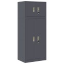 SZAFKA DO PRZECHOWYWANIA 2 SZT. ANTRACYT 60 X 40 X 145 CM STAL