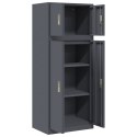 SZAFKA DO PRZECHOWYWANIA 2 SZT. ANTRACYT 60 X 40 X 145 CM STAL