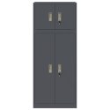 SZAFKA DO PRZECHOWYWANIA 2 SZT. ANTRACYT 60 X 40 X 145 CM STAL