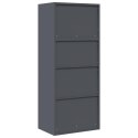 SZAFKA DO PRZECHOWYWANIA 2 SZT. ANTRACYT 60 X 40 X 145 CM STAL