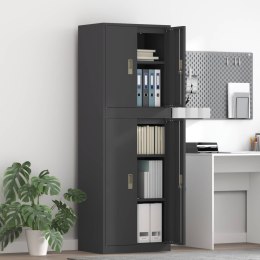 SZAFKA DO PRZECHOWYWANIA 2 SZT. CZARNY 60 X 40 X 175 CM STAL