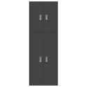 SZAFKA DO PRZECHOWYWANIA 2 SZT. CZARNY 60 X 40 X 175 CM STAL