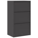 SZAFKA DO PRZECHOWYWANIA CZARNY 60 X 40 X 105 CM STAL
