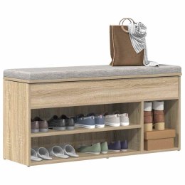ŁAWKA NA BUTY DĄB SONOMA 102X30,5X45 CM MATERIAŁ DREWNOPOCHODNY