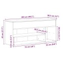 ŁAWKA NA BUTY DĄB SONOMA 102X30,5X45 CM MATERIAŁ DREWNOPOCHODNY