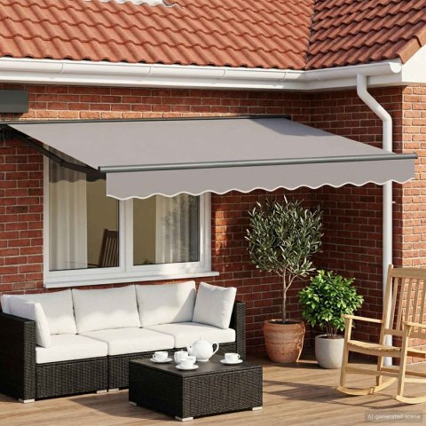 MANUAL AWNING FRAME WITH SOLAR LED 3 X 2,5 M ANTRACYTOWY