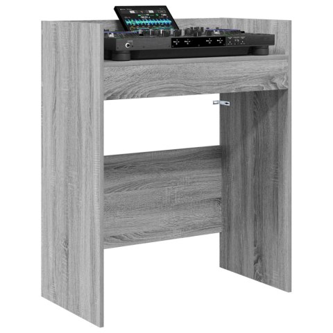 STÓŁ DJ-SKI SZARY SONOMA 82 X 45 X 102 CM DREWNO INŻYNIERYJNE