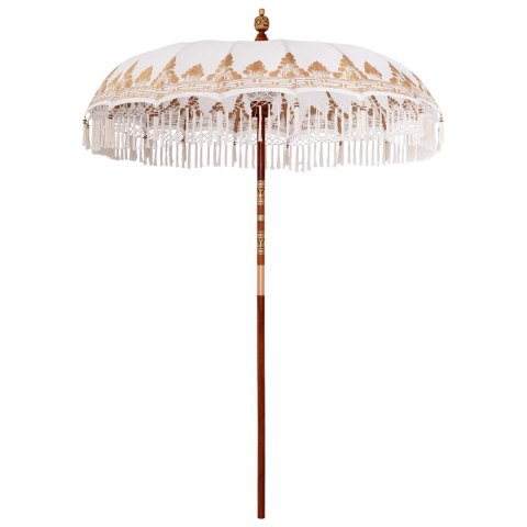 BALIŃSKI PARASOL Z BAZĄ KREMOWY I BRĄZOWY Ø 180-190 CM