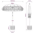 BALIŃSKI PARASOL Z BAZĄ KREMOWY I BRĄZOWY Ø 180-190 CM