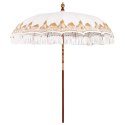 BALIŃSKI PARASOL Z BAZĄ KREMOWY I BRĄZOWY Ø 210-220 CM