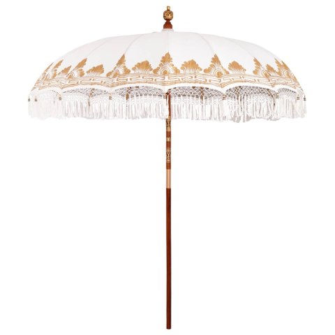 BALIŃSKI PARASOL Z BAZĄ KREMOWY I BRĄZOWY Ø 210-220 CM