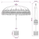 BALIŃSKI PARASOL Z BAZĄ KREMOWY I BRĄZOWY Ø 210-220 CM