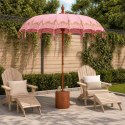 BALIŃSKI PARASOL Z BAZĄ RÓŻOWY I BRĄZOWY Ø 180-190 CM