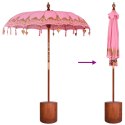 BALIŃSKI PARASOL Z BAZĄ RÓŻOWY I BRĄZOWY Ø 180-190 CM