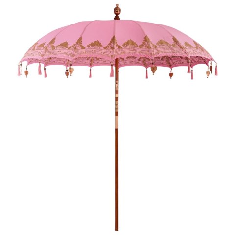 BALIŃSKI PARASOL Z BAZĄ RÓŻOWY I BRĄZOWY Ø 210-220 CM