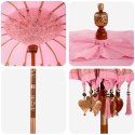 BALIŃSKI PARASOL Z BAZĄ RÓŻOWY I BRĄZOWY Ø 210-220 CM