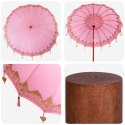 BALIŃSKI PARASOL Z BAZĄ RÓŻOWY I BRĄZOWY Ø 210-220 CM