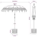 BALIŃSKI PARASOL Z BAZĄ RÓŻOWY I BRĄZOWY Ø 210-220 CM