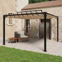 ALTANA Z ŻALUZJOWYM DACHEM 3X3 M, TAUPE, TKANINA I ALUMINIUM