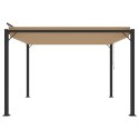 ALTANA Z ŻALUZJOWYM DACHEM 3X3 M, TAUPE, TKANINA I ALUMINIUM