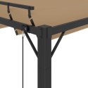 ALTANA Z ŻALUZJOWYM DACHEM 3X3 M, TAUPE, TKANINA I ALUMINIUM