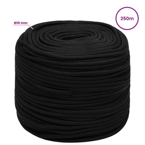 WIELOFUNKCYJNA LINA GOSPODARCZA 10 MM 250 M CZARNY POLIESTER