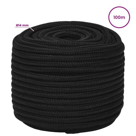 WIELOFUNKCYJNA LINA GOSPODARCZA 14 MM 100 M CZARNY POLIESTER