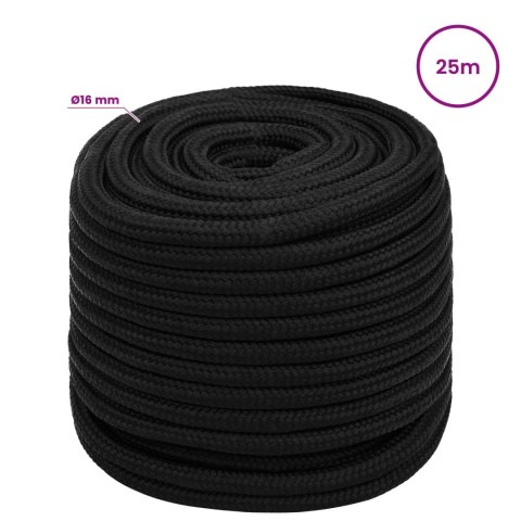 WIELOFUNKCYJNA LINA GOSPODARCZA 16 MM 25 M CZARNY POLIESTER