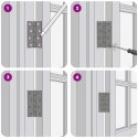 ZAWIAS 12 SZT. 89 X 54 X 5 MM SREBRNY STAL