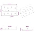 ZAWIAS 24 SZT. 100 X 70 X 8 MM SREBRNY STAL