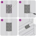 ZAWIAS 24 SZT. 54 X 34 X 5 MM SREBRNY STAL