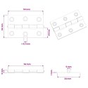 ZAWIAS 24 SZT. 54 X 34 X 5 MM SREBRNY STAL
