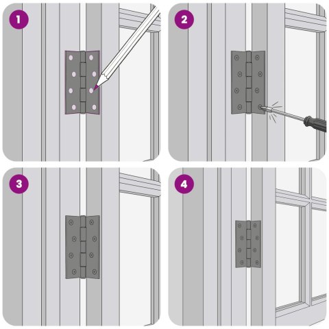 ZAWIAS 24 SZT. 89 X 54 X 5 MM SREBRNY STAL