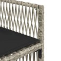 11-CZ. ZESTAW MEBLI DO OGRODU Z PODUSZKAMI JASNOSZARY RATTAN PE