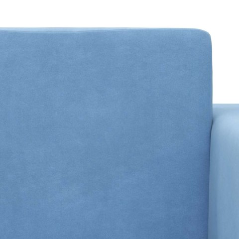 2-OS. SOFA DLA DZIECI, ROZKŁADANA, NIEBIESKA, MIĘKKI PLUSZ